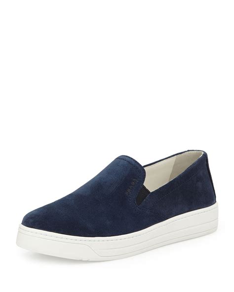 prada suede skate sneakers|Prada men's slip on sneakers.